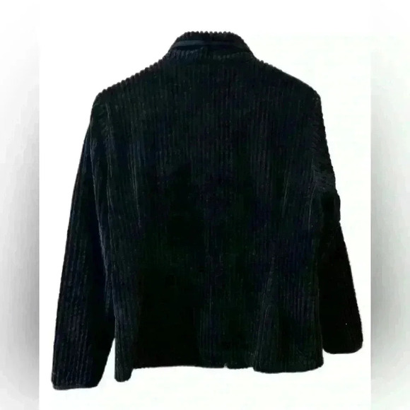 Woolrich Medium Shacket Full Zip Ribbed Textured Womens Jacket Cotton Black - Picture 3 of 6